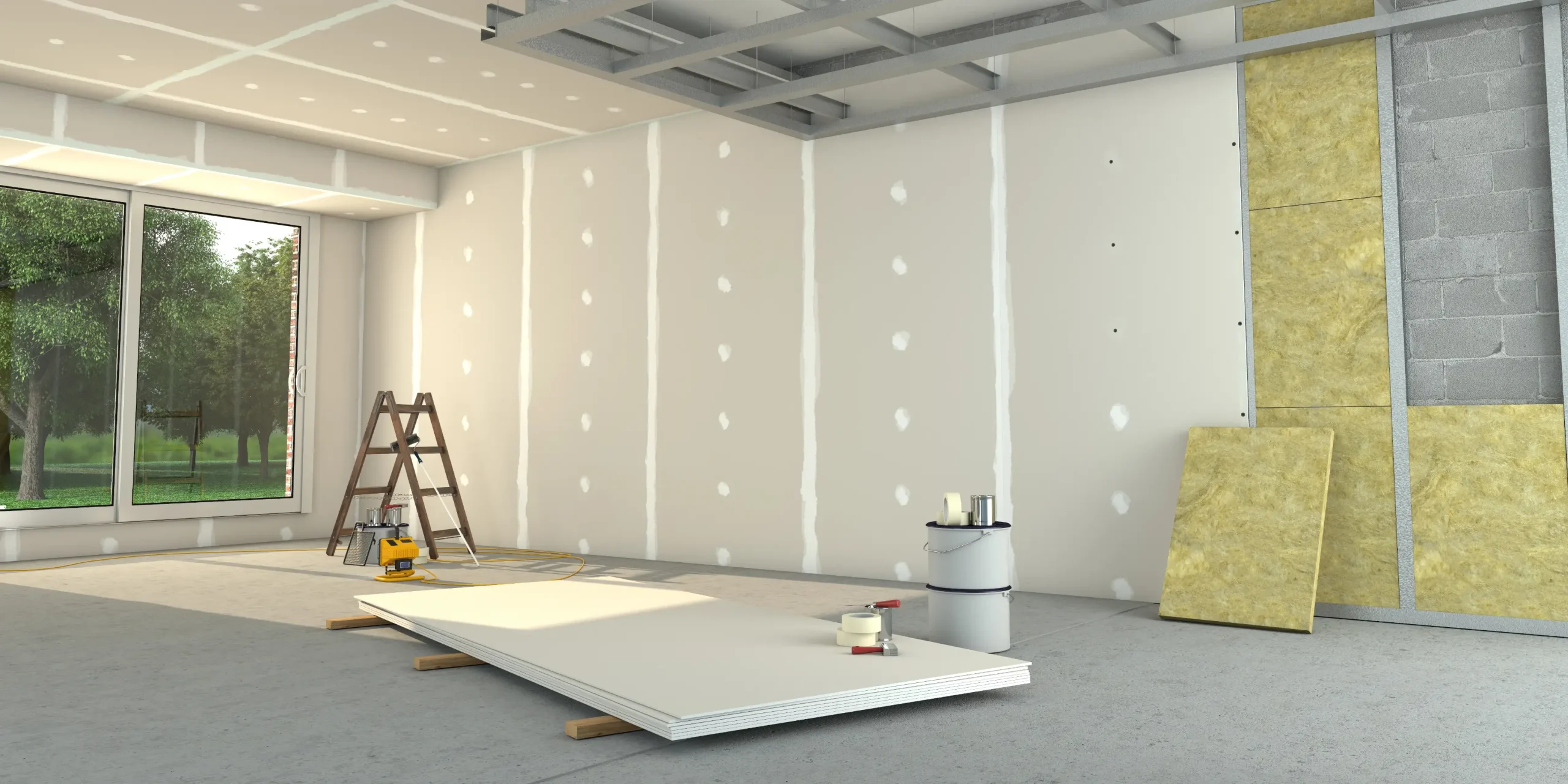 Preview of Drywall placement.