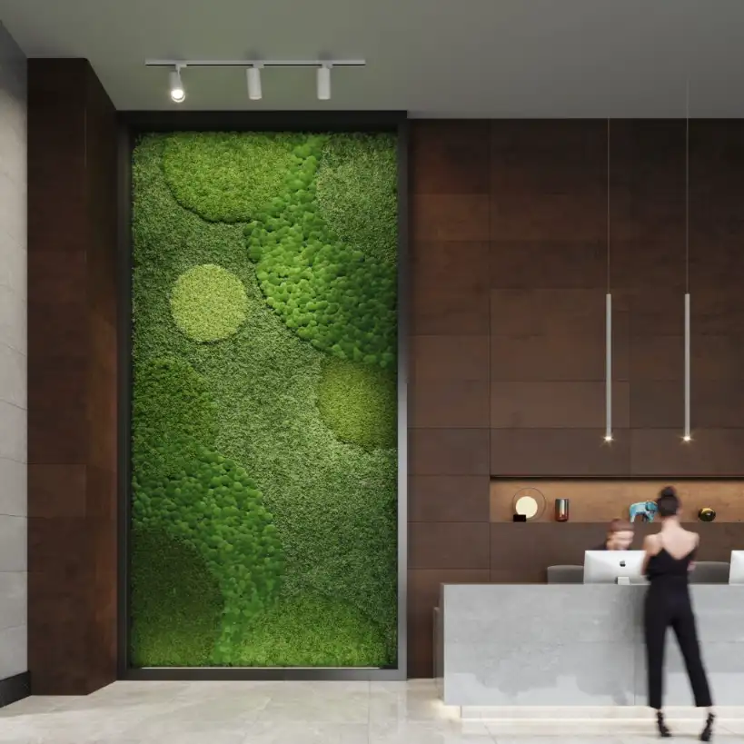 Preview of Green Walls & Moss placement.