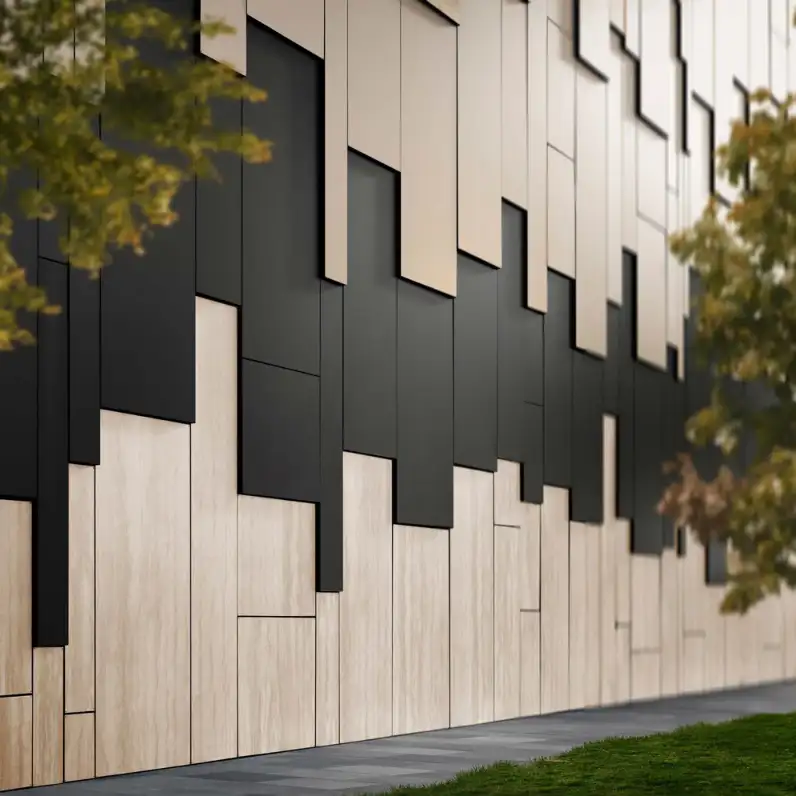 Preview of HPL Panels placement.
