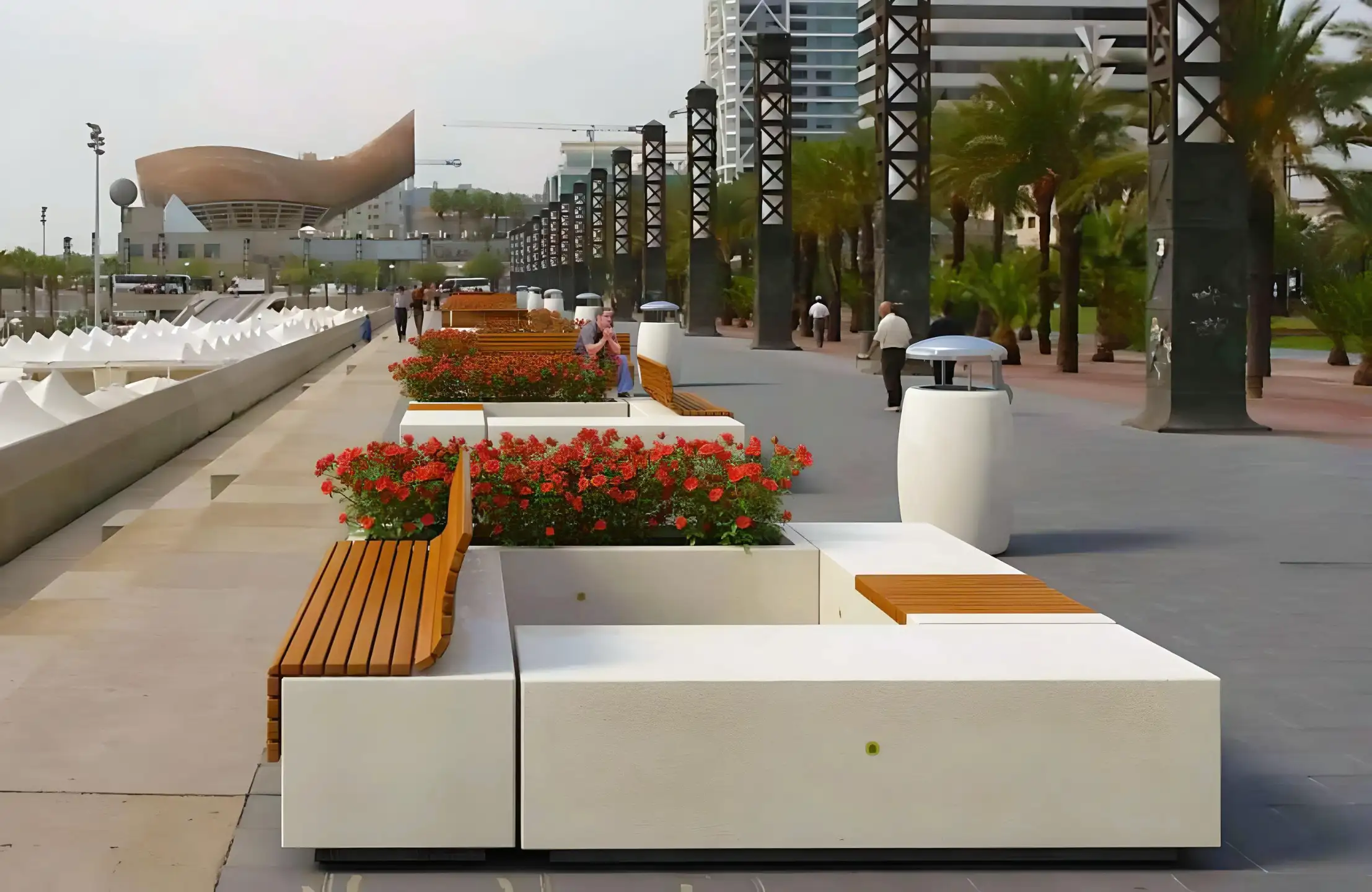 Preview of Benches placement.