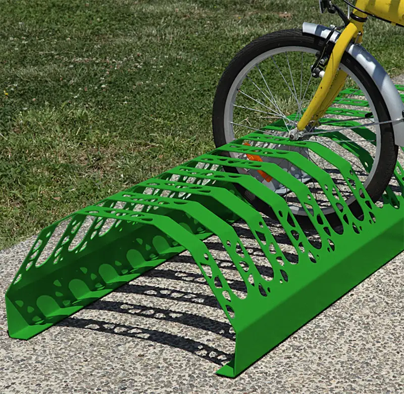 Preview of Bollards & Bike Racks placement.
