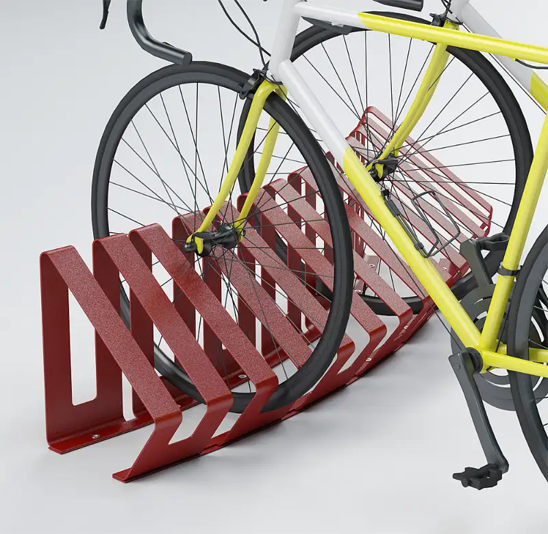 Preview of Bollards & Bike Racks placement.