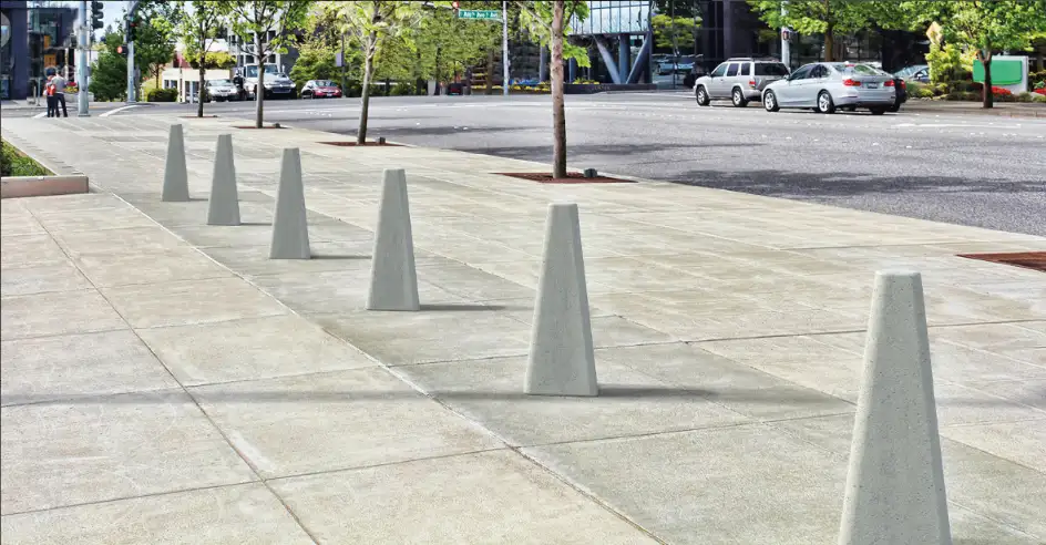 Preview of Bollards & Bike Racks placement.