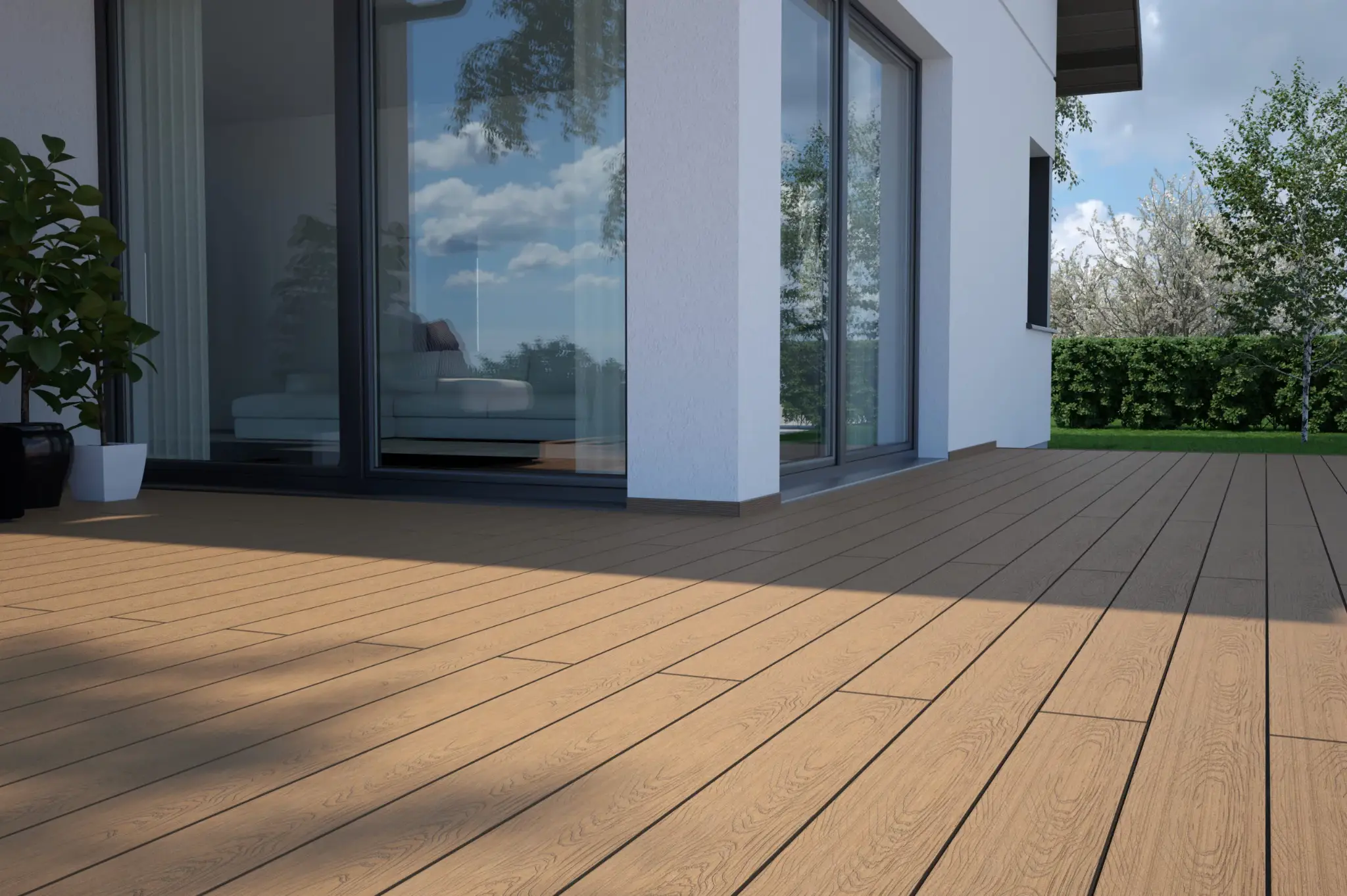 Preview of Synthetic Deck placement.