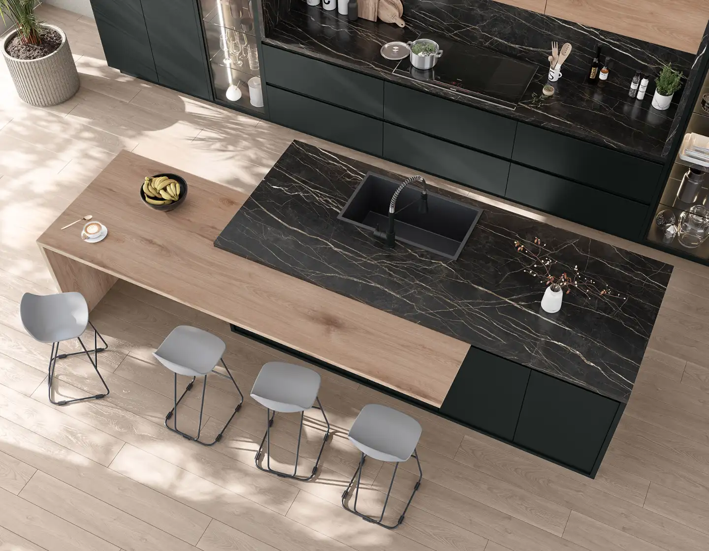 Preview of Table Tops & Kitchen Tops placement.